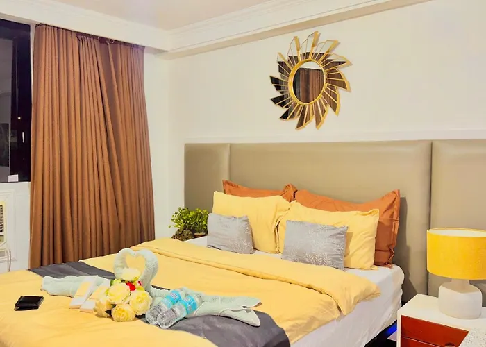 Minimalist With Luxury Bed Good For 1-4pax High Speed Wifi With Netflix Free Pool & Parking Apartment